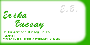 erika bucsay business card